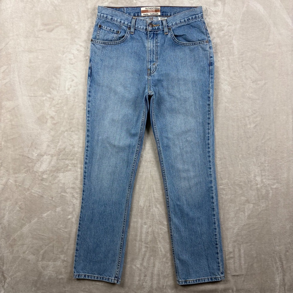 Signature by Levi Strauss Mens Regular Fit Straight Leg Blue Jeans 33x32